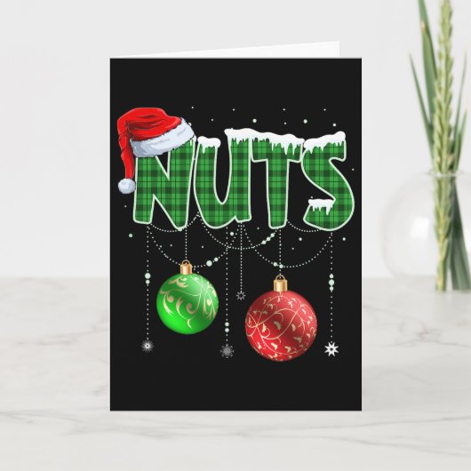 Kerstnoten Kerst Matching Koppel Kastanjes Kaart (Voorkant)