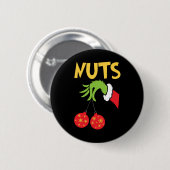 Kerstnoten Matching Kastanjes Leuke Kerst Koppel Ronde Button 5,7 Cm (Voorkant /achterkant)