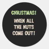 kerstnoten ronde sticker (Voorkant)