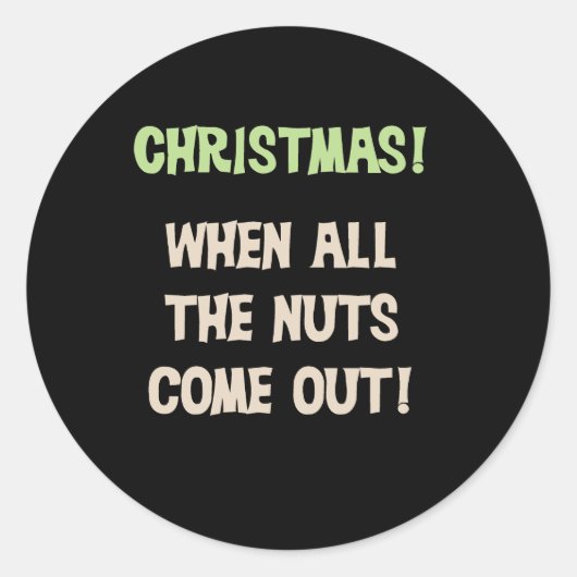 kerstnoten ronde sticker (Voorkant)