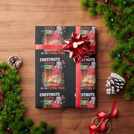 Kerstnoten roosteren Grappige stoute Kerstman Vies Cadeaupapier (Feestdagen Geschenken)