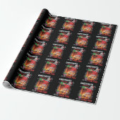 Kerstnoten roosteren Grappige stoute Kerstman Vies Cadeaupapier (Uitgerold)