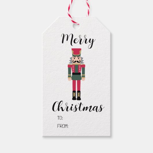 Kerstnotenkraker Ballet Illustratie Gift Label Cadeaulabel (Voorkant)