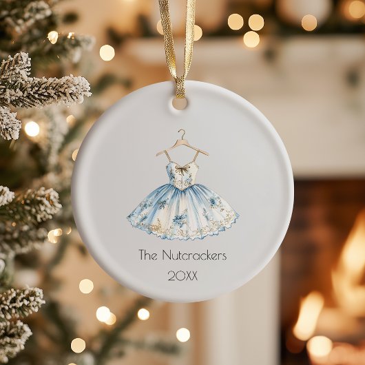Kerstnotenkraker Balletjurk Waterverf Foto Keramisch Ornament