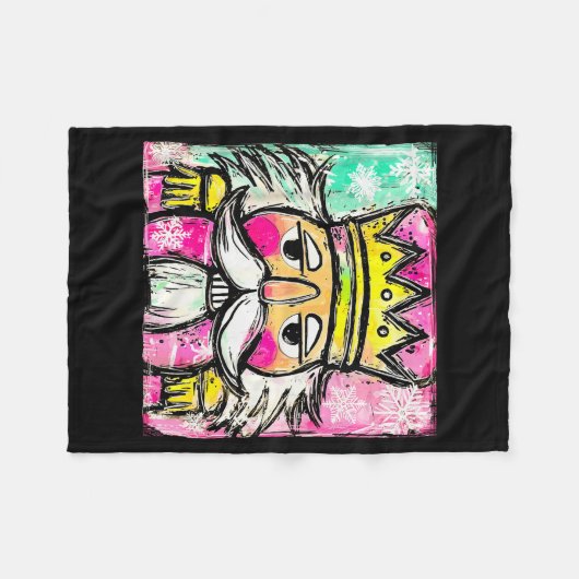 Kerstnotenkraker Kerst Meisjesachtige Kerstmis Kos Fleece Deken (Voorkant (Horizontaal))