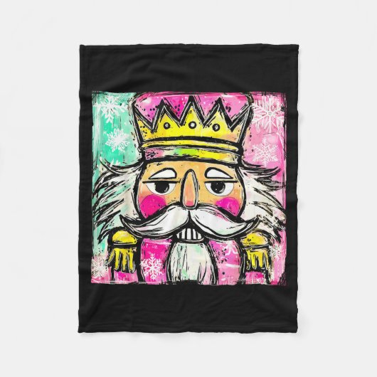 Kerstnotenkraker Kerst Meisjesachtige Kerstmis Kos Fleece Deken (Voorkant)