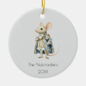 Kerstnotenkraker Muizenkoning Waterverf Foto Keramisch Ornament (Voorkant)