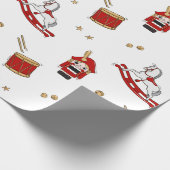 Kerstnotenkraker patroon cadeaupapier (Hoek)