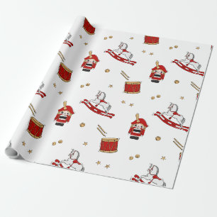Kerstnotenkraker patroon cadeaupapier