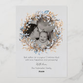 Kerstnotenkraker Waterverf Joy Foto Folie Feestdagenkaart (Achterkant)