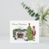 kerstnotenkrakerboom feestdagenkaart (Staand voorkant)