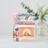 Kerstnotenkrakerhaard | Vrolijke Waterverf Feestdagenkaart (Staand voorkant)