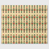 Kerstnotenkrakers op Licht Cadeaupapier (Vlak)