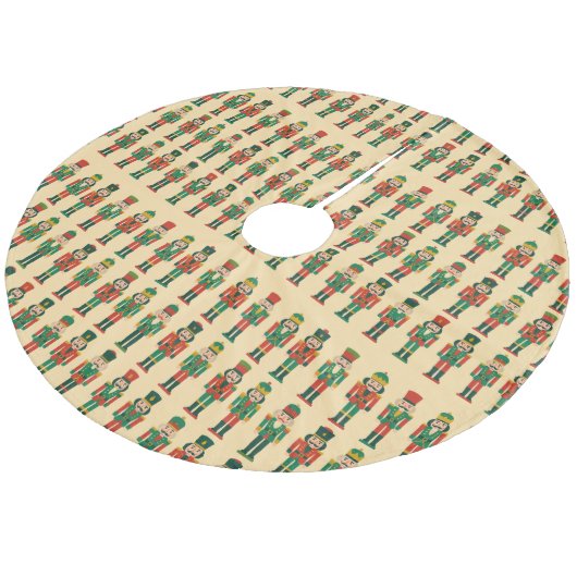 Kerstnotenkrakers op Licht Fleece Kerstboom Rok (Gekanteld)
