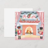 Kerstnotenkrakershaard | Vrolijke Waterverf Feestdagenkaart (Voorkant / Achterkant)