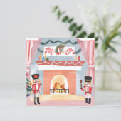 Kerstnotenkrakershaard | Vrolijke Waterverf Feestdagenkaart (Staand voorkant)