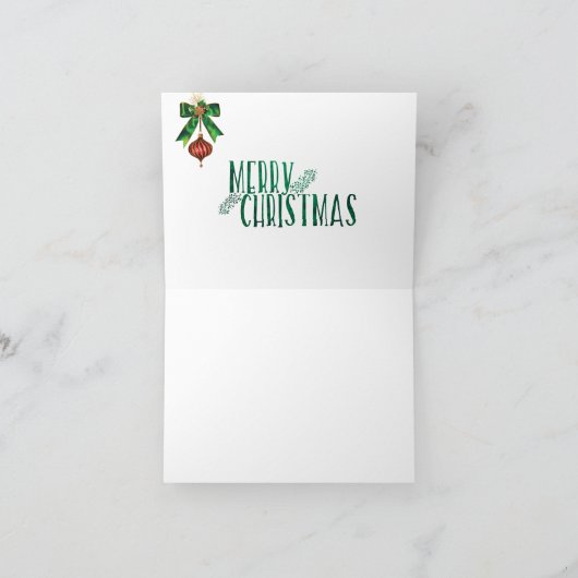 Kerstnotische blaaskaarsen "initiaal I" Feestdagen Kaart (Binnen)