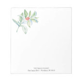 Kerstnotitieblokken Waterverf Rood & Groen Botanic Notitieblok (Voorkant)