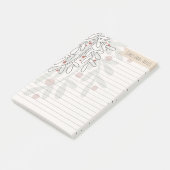 Kerstnotities abstracte maretak tekening post-it® notes (Schuin)