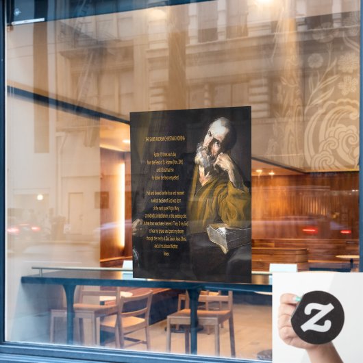 Kerstnovene van Sint-Andreas Raamsticker (Cafe Raam)