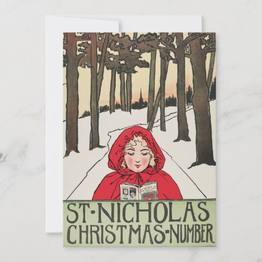 kerstnummer Sint-Nicolaas (1896) Feestdagenkaart (Voorkant)