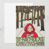 kerstnummer Sint-Nicolaas (1896) Feestdagenkaart (Voorkant / Achterkant)