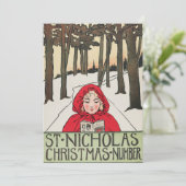 kerstnummer Sint-Nicolaas (1896) Feestdagenkaart (Staand voorkant)