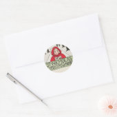 kerstnummer Sint-Nicolaas (1896) Ronde Sticker (Envelop)