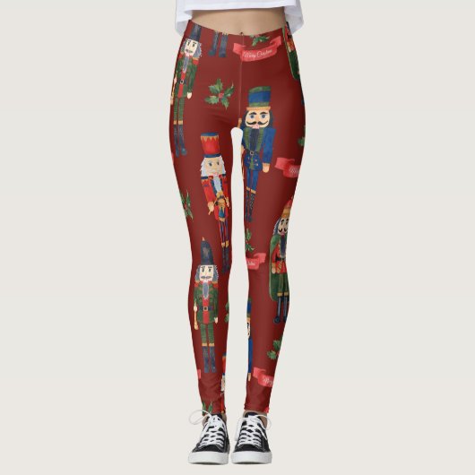 kerstNutcracker Funny Soldaat Leggings (Voorkant)