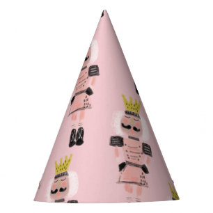 kerstNutcracker Hand Drawn Pink Soldaat Feesthoedjes