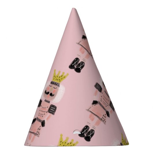 kerstNutcracker Hand Drawn Pink Soldaat Feesthoedjes (Rechts)