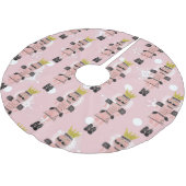 kerstNutcracker Hand Drawn Pink Soldaat Kerstboom Rok (Gekanteld)