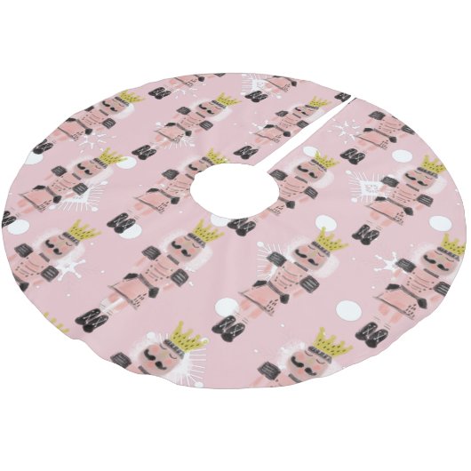 kerstNutcracker Hand Drawn Pink Soldaat Kerstboom Rok (Gekanteld)