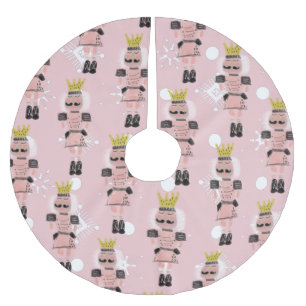 kerstNutcracker Hand Drawn Pink Soldaat Kerstboom Rok