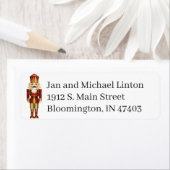 kerstNutcracker Personalize Return Address La Etiket (Insitu)