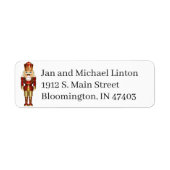 kerstNutcracker Personalize Return Address La Etiket (Voorkant)
