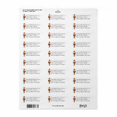 kerstNutcracker Personalize Return Address La Etiket (Full Sheet)