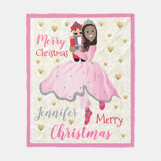kerstNutkraker Ballet Fleece Blanket/Medium (Voorkant)