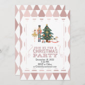 KerstNutkraker Roze Vormen Uitnodiging (Voorkant / Achterkant)