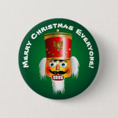 kerstNutkraker Speelgoed-Soldaat-Cartoon Ronde Button 5,7 Cm (Voorkant)