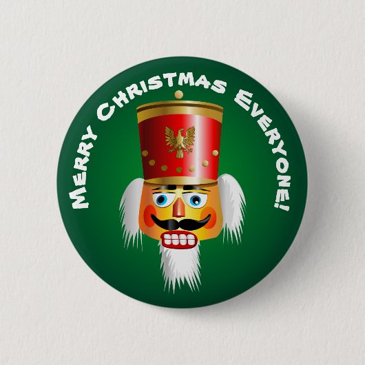 kerstNutkraker Speelgoed-Soldaat-Cartoon Ronde Button 5,7 Cm (Voorkant)