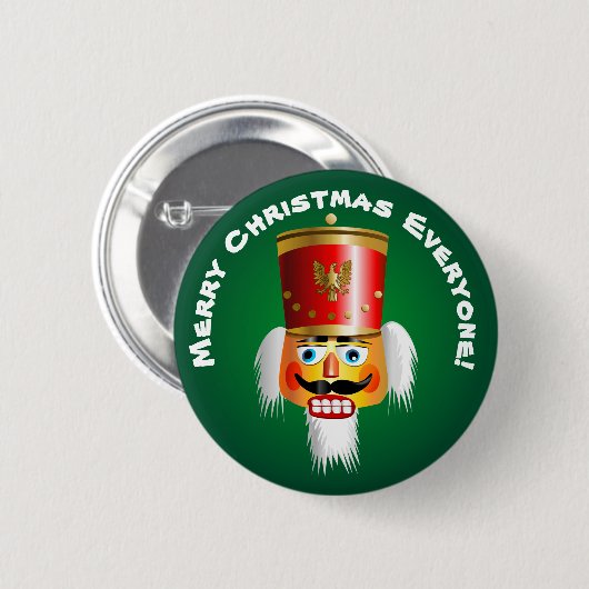 kerstNutkraker Speelgoed-Soldaat-Cartoon Ronde Button 5,7 Cm (Voorkant /achterkant)