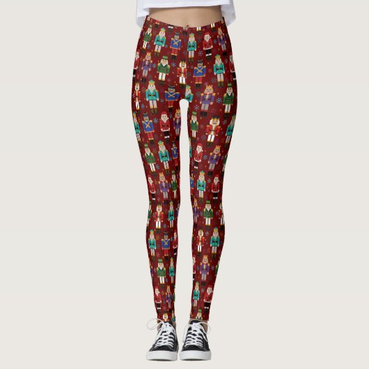 kerstNutkraker Speelgoed Soldaat Pattern-Leggings Leggings (Voorkant)