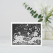 Kerstochtend 1901  Stereoview Feestdagenkaart (Staand voorkant)