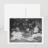 Kerstochtend 1901  Stereoview Feestdagenkaart (Voorkant / Achterkant)