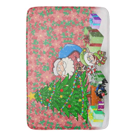 Kerstochtend Badmat (Voorkant Verticaal)