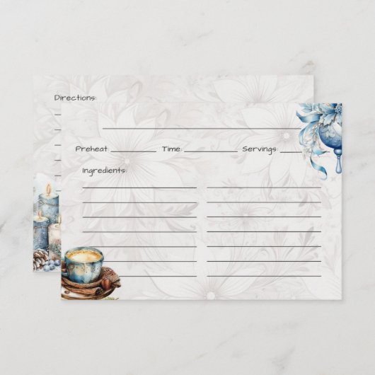 Kerstochtend Basis Recept Kaart (Voorkant / Achterkant)