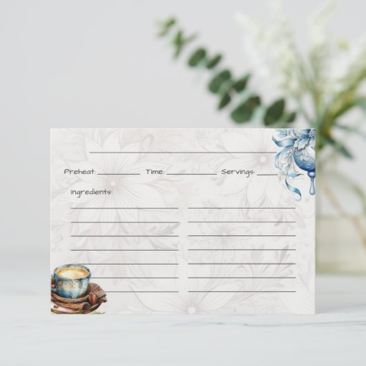 Kerstochtend Basis Recept Kaart (Staand voorkant)