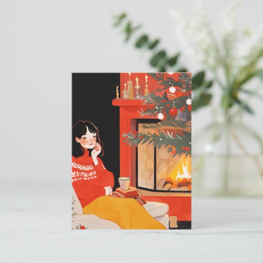 Kerstochtend Briefkaart (Staand voorkant)