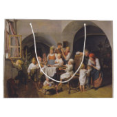 Kerstochtend (door Ferdinand Georg Waldmüller) Groot Cadeauzakje (Achterkant)
